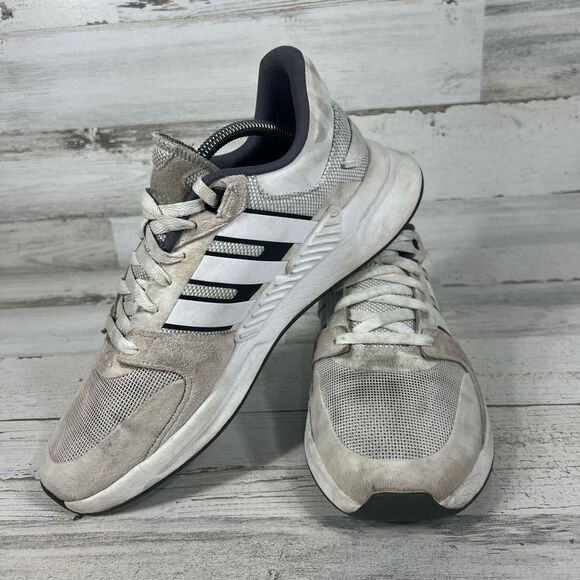 Adidas Womens Lace-Up Athlete Running Shoes White Size 9.5 - Picture 5 of 8